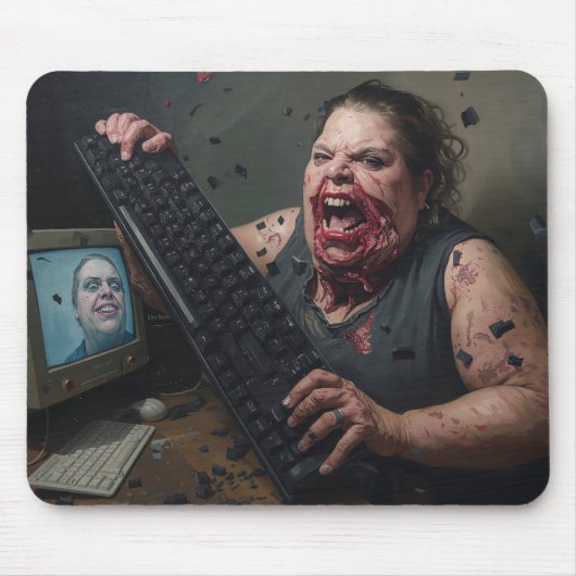 Tapis De Souris Erreur de Rage : Défaillance Système - Ctrl Alt Dé (Devant)