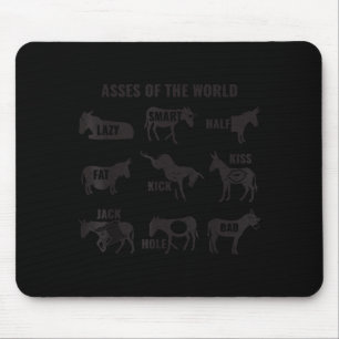 Tapis De Souris Es Le Monde Drôle Paresseux Intelligent Demi Gras