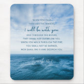 Tapis De Souris Ésaïe 43:2 Quand tu traverses l'eau (Devant)