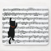 Tapis De Souris Escalade Black Cat Sur La Musique (Devant)