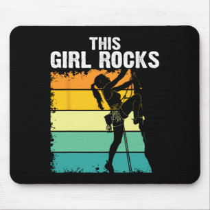 Tapis De Souris Escalade, Cette Fille Déchire, Bloc, Montagne