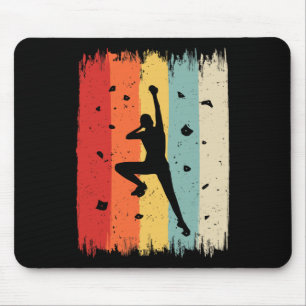 Tapis De Souris Escalade de blocs vintage escalade rétro grimpeur