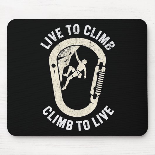 Tapis De Souris Escalade Live To Climb (Devant)