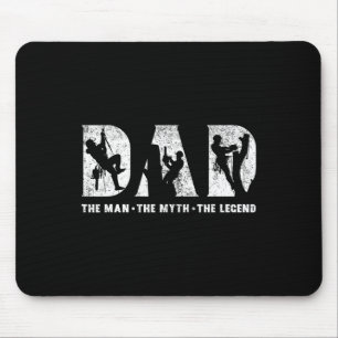 Tapis De Souris Escalade Papa L'Homme Le Mythe La Légende Le Père
