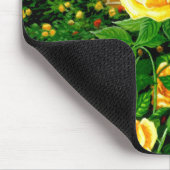 Tapis De Souris Escalade peinte Jaune Roses Souris Pad (Coin)