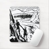 Tapis De Souris Escalade Retro Rock (Avec souris)