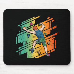 Tapis De Souris Escalade Retro Rock Bouldering Mountain Escalade