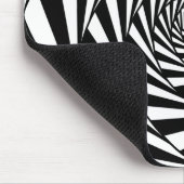 Tapis De Souris Escalier spiral noir et blanc Abstrait (Coin)