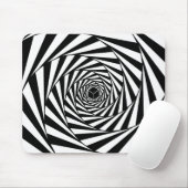 Tapis De Souris Escalier spiral noir et blanc Abstrait (Avec souris)