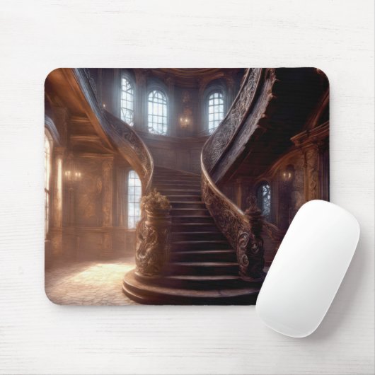 Tapis De Souris Escalier vintage Mansion (Avec souris)