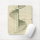 Tapis De Souris Escaliers Architecturaux vintages, Escalier Spiral (Avec souris)
