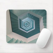 Tapis De Souris Escaliers Spiraux Gris et Blancs vides (Avec souris)