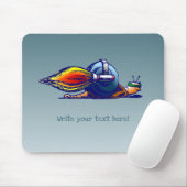 Tapis De Souris Escargot Fusée (Avec souris)