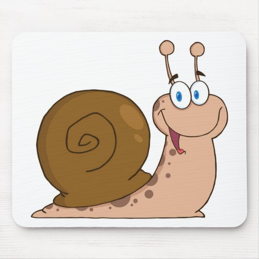 Tapis De Souris Escargot superbe de sourire (Devant)