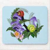 Tapis De Souris Escargots cubains champignons violets (Devant)