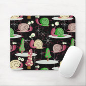 Tapis De Souris Escargots de Noël - MiSiècle Rétro — (Avec souris)