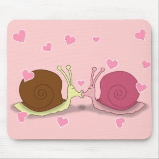 Tapis De Souris Escargots En Amour Mousepad