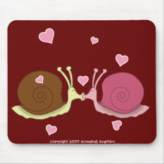 Tapis De Souris Escargots En Amour Mousepad