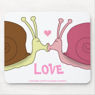 Tapis De Souris Escargots En Amour Mousepad