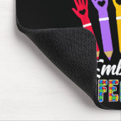 Tapis De Souris Escouade de 1re année qui accepte les différences (Coin)