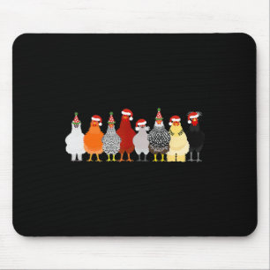 Tapis De Souris Escouade de poulet de Noël Cute Animaux de ferme d