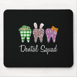 Tapis De Souris Escouade Dentaire Pâques Jour Amusant Dentelle Den