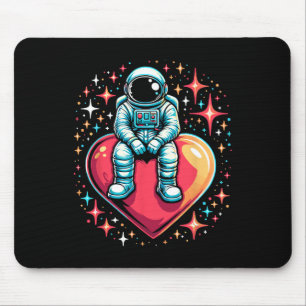 Tapis De Souris Espace Astronaute Cœur Bylloon Saint-Valentin Vale