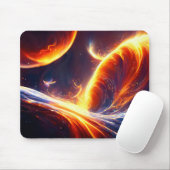 Tapis De Souris Espace d'eau de feu (Avec souris)