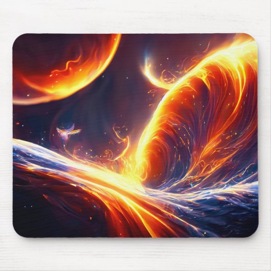 Tapis De Souris Espace d'eau de feu (Devant)