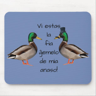 Tapis De Souris Espéranto : Anaso de fia ĝemelo de mia de La des