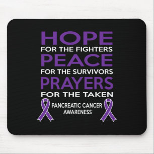 Tapis De Souris Espoir de la paix Prières Pancréatique Cancer Sens