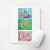 Tapis De Souris Espoir, Foi, Amour Mousepad (Vertical) (Avec souris)