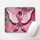 Tapis De Souris Espoir rose de ruban par des conceptions de Vetro (Avec souris)