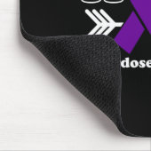 Tapis De Souris Espoir - Sensibilisation à la surdose Ruban pourpr (Coin)