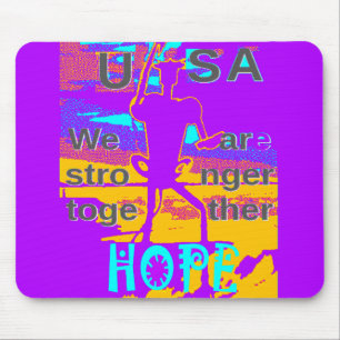 Tapis De Souris Espoir USA : Nous sommes plus forts ensemble