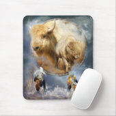 Tapis De Souris Esprit de l'art blanc Mousepad de Buffalo (Avec souris)