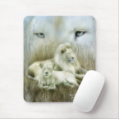 Tapis De Souris Esprit des lions blancs Mousepad (Avec souris)