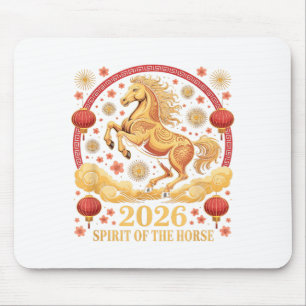Tapis De Souris Esprit fou 2026 de la dame de la chance cow-girl d