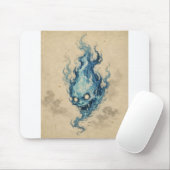 Tapis de souris Esprit Onibi Flamme Dorée (Avec souris)