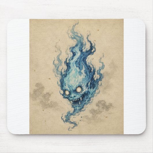Tapis de souris Esprit Onibi Flamme Dorée (Devant)