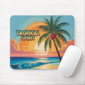 Tapis De Souris Esprit Tropical (Avec souris)