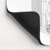 Tapis De Souris Esquisse du glacière de processeur d'ordinateur (Coin)