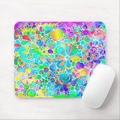 Tapis De Souris Esquisse Imaginaire Art - Fleurs Abstraites 2 (Avec souris)