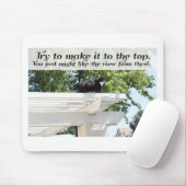 Tapis De Souris Essayer de le faire Chat Motivational Slogan Art (Avec souris)