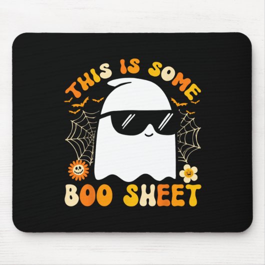Tapis De Souris Est-Ce Une Boite Feuille Halloween Ghost Funny Coo (Devant)
