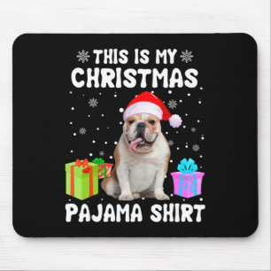 Tapis De Souris Est Mon Noël Français Chien Chien Chien Pyjama Chi