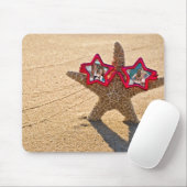 Tapis De Souris Éstarfish avec lunettes de soleil étoilées (Avec souris)