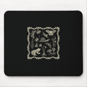 Tapis De Souris esthétique Cottagecore Grenouille et Champignon Go