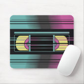 Tapis de souris esthétique Retro VHS Glitch (Avec souris)