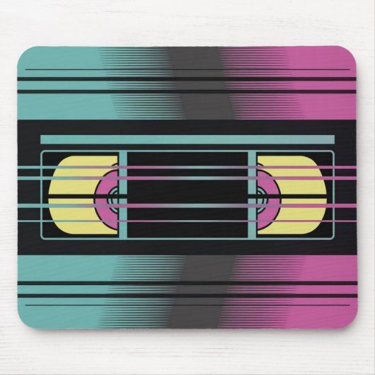 Tapis de souris esthétique Retro VHS Glitch (Devant)